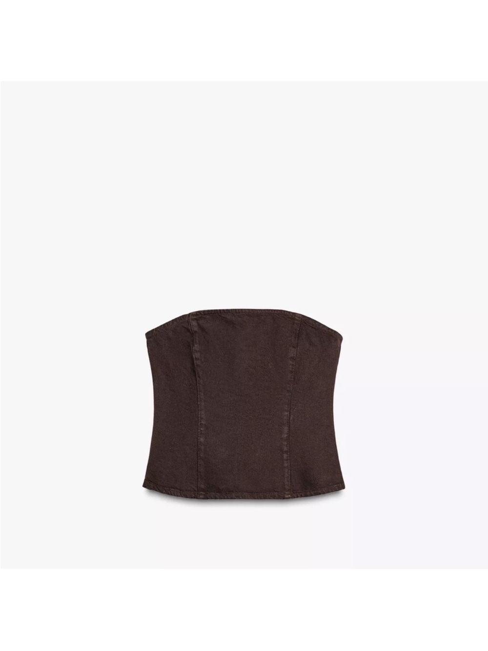 Zara Dark Brown Strapless Bustier Top